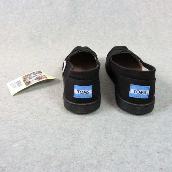 Boys Girls Black Canvas Shoes Size Varies - Picture 3 of 4